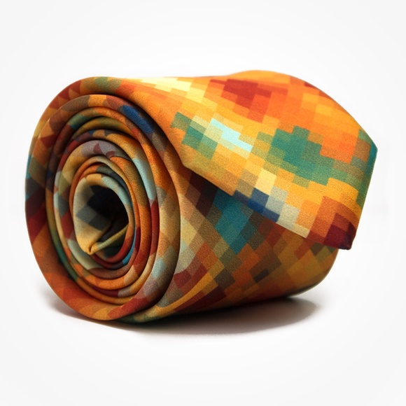 New set of 2 Ties Red Pixel & Mustard Pixel - Picture 10 of 10